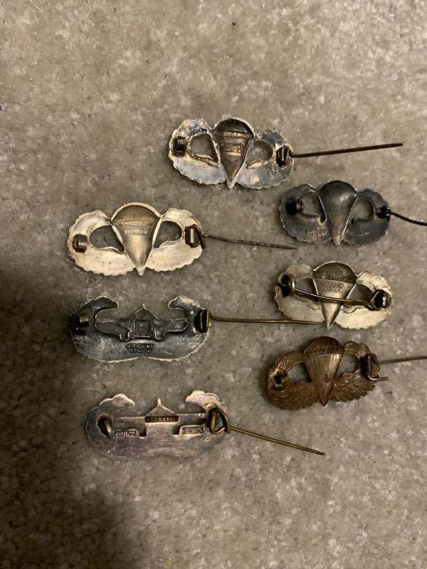 An Assortment Of English Made Jump Wings Airborne Glider Troops