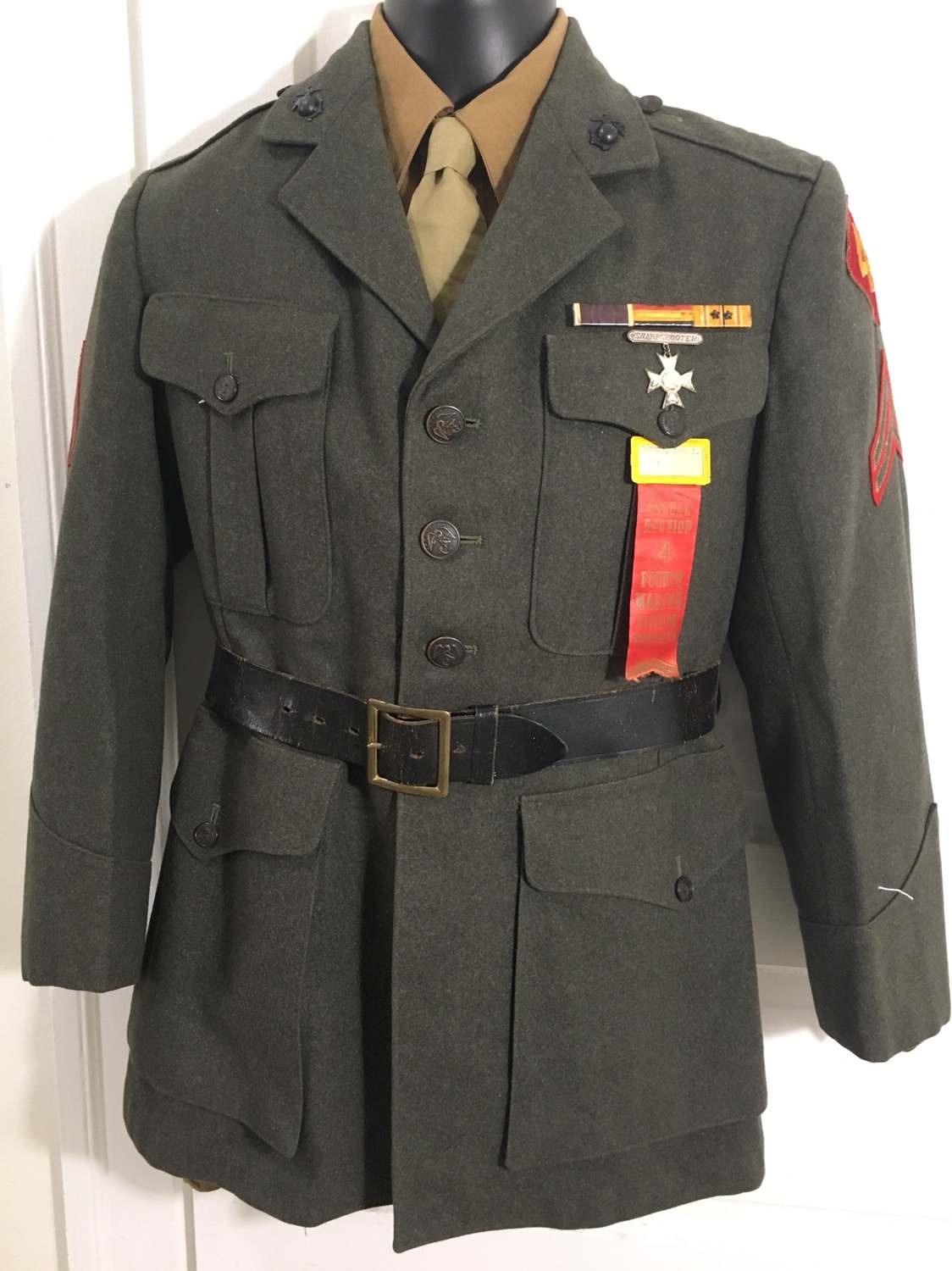 Wwii 4th Marine Division Wia Kwajalein Atoll And Iwo Jima - Uniforms 