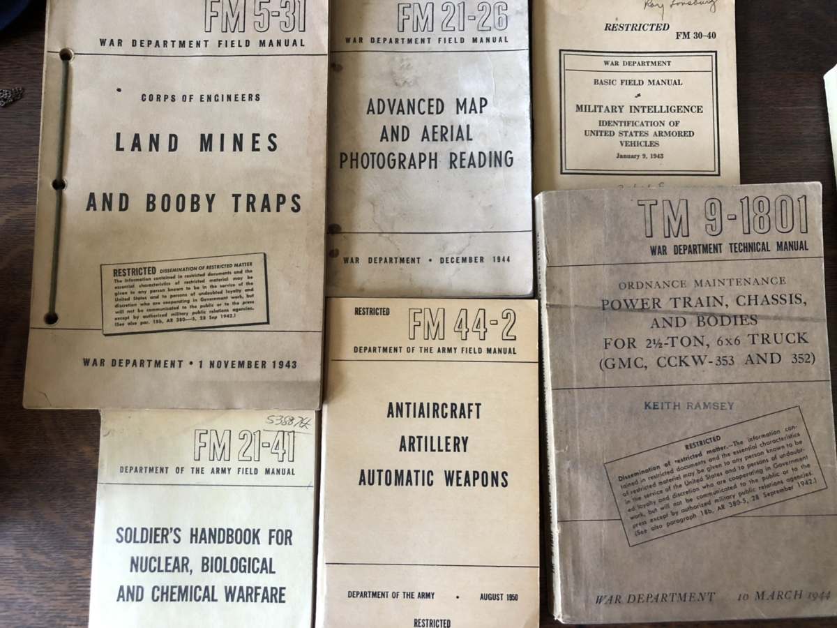 Military Field Manuals - MISC MILITARIA - U.S. Militaria Forum