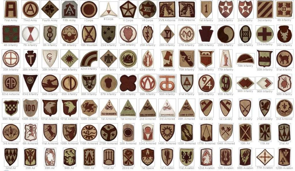 My collection of desert shoulder sleeve insignia - ARMY AND USAAF - U.S ...