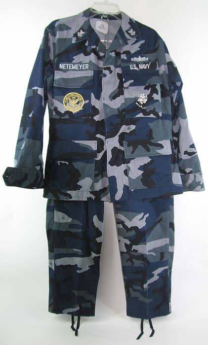 US Navy BDU Field Uniform Set Digital Navy Blue Camo for $33.99