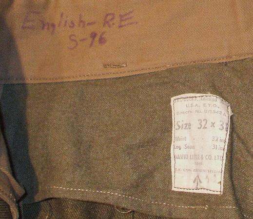 Question about British made US Army WWII pants, maybe? - UNIFORMS - U.S ...