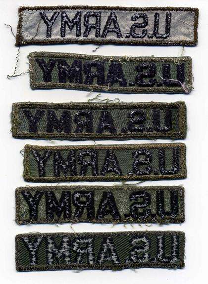 What Years Were The Different Styles Of Fatigue Shirt Name Tape