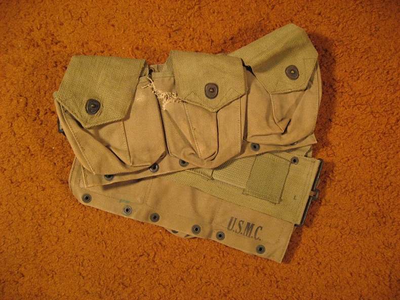 A pair of BAR belts.WW1 / WW2. - FIELD & PERSONAL GEAR SECTION