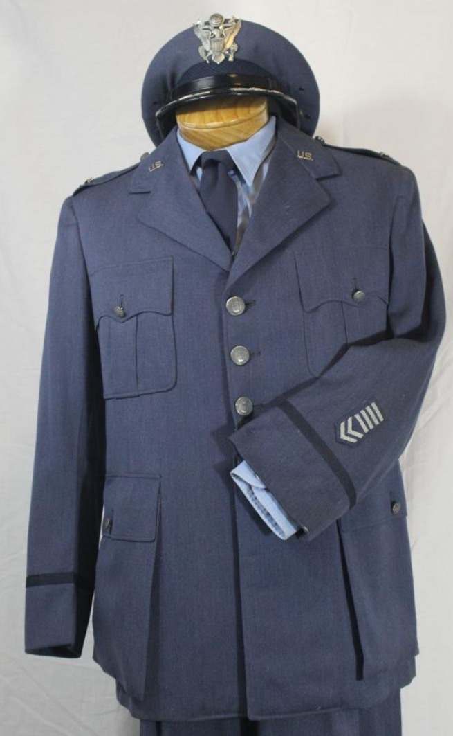 Early USAF service dress with WW1 service chevrons - UNIFORMS - U.S ...