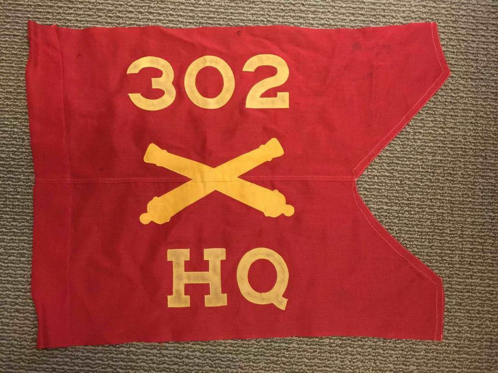 302 Field Artillery Battalion guidons, HQ, Service and Battery C - BASE ...