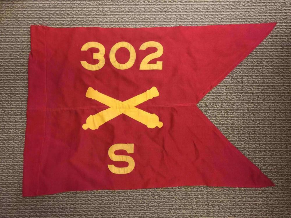 302 Field Artillery Battalion guidons, HQ, Service and Battery C - BASE ...