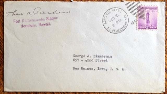 1941 Pearl Harbor Postal History-Post yours - EPHEMERA, PHOTOGRAPHS ...