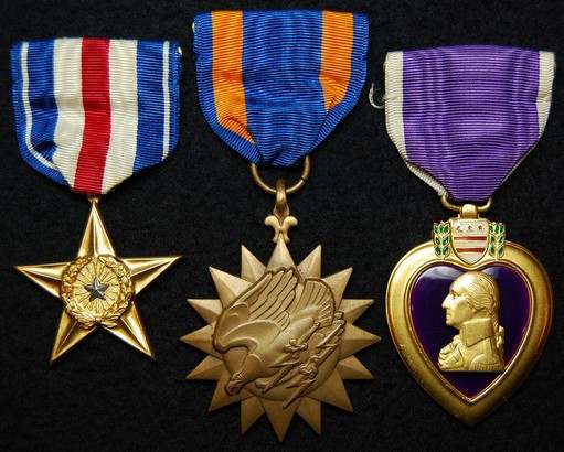 E-Bay USAAF Silver Star / Air Medal / Purple Heart - MEDALS ...