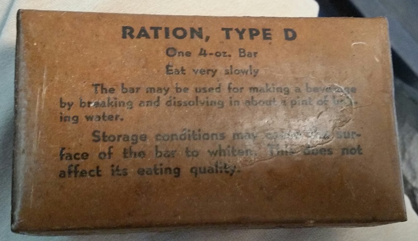 D bar ration, the chocolate you didn't want to eat! - MISC MILITARIA .  Militaria Forum