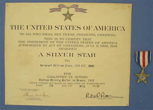 Belleau Woods named USMC Silver Star - MEDALS & DECORATIONS - U.S ...