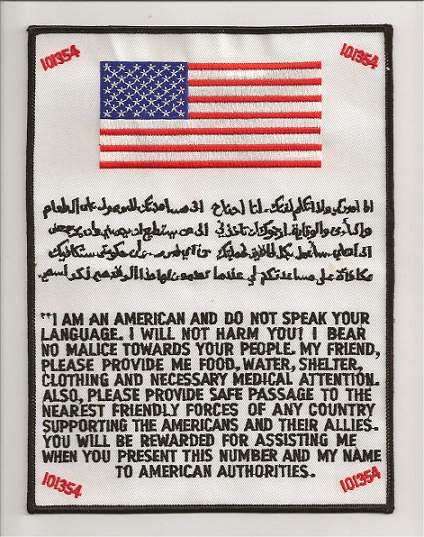 Odd type blood chit - ARMY AND USAAF - U.S. Militaria Forum