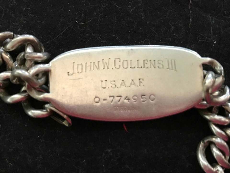 World War 2 Sterling Silver I.D. Locket Bracelet US Air Corps w/  Name/Serial