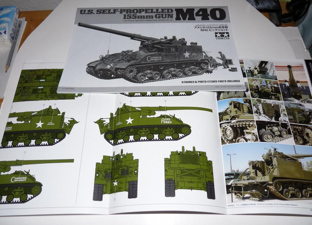 Tamiya 1/35 U.s. Self-propelled 155mm Gun M40 Big Shot Model Kit