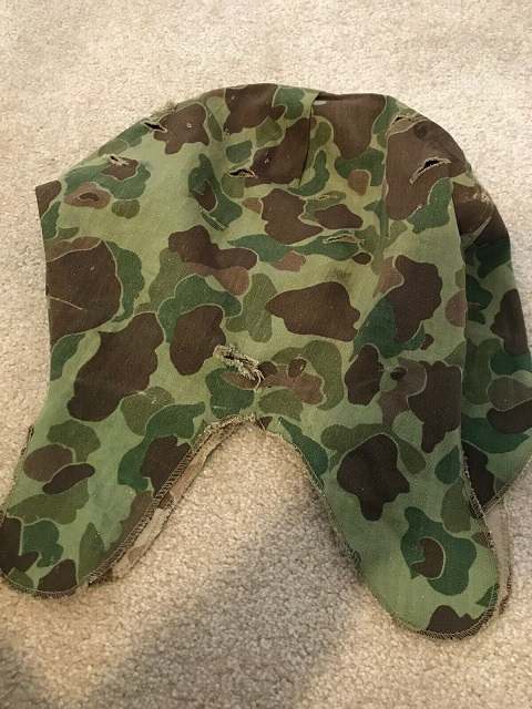 WW2 USMC Camo cover with slits - M-1; M-1C & M-2 HELMETS - U.S ...