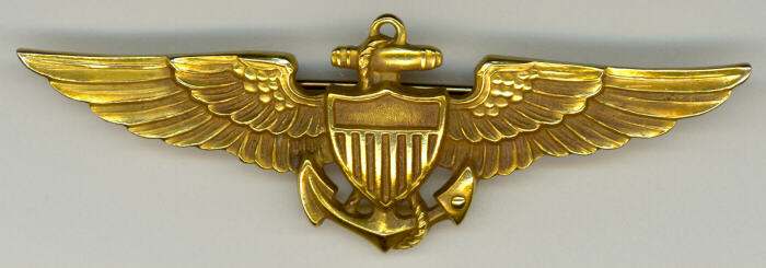 WWII US Navy Pilot Wing - 10K Solid Gold by H-H - WING BADGES - U.S ...