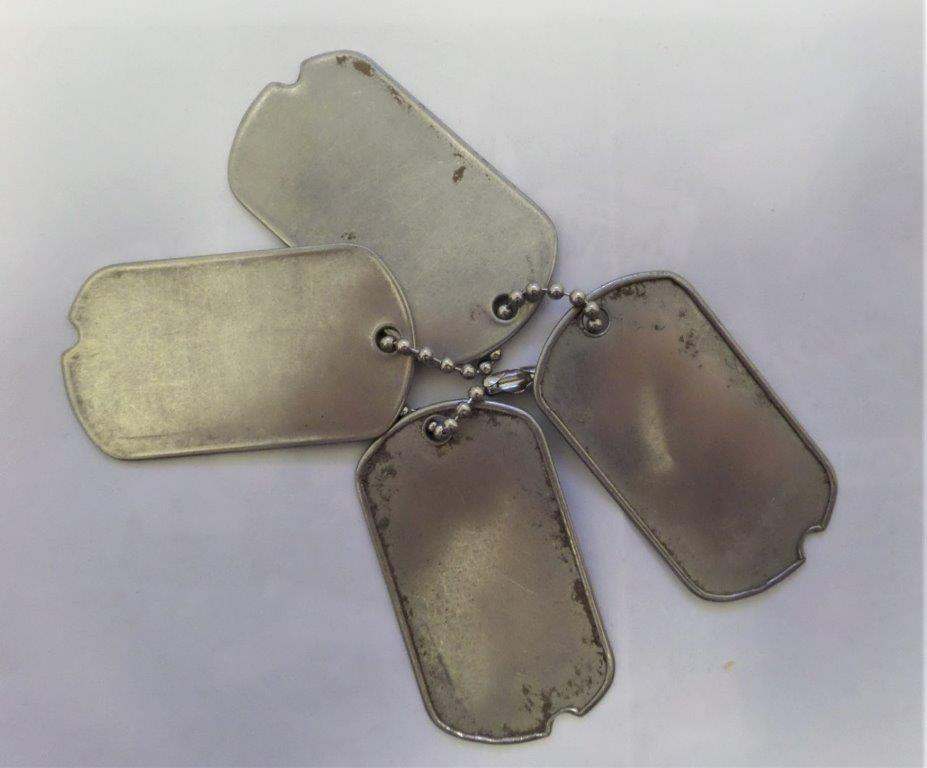 BLANK DOG TAGS Vintage Genuine Military Issue WITH NOTCH MILITARY DOG TAGS
