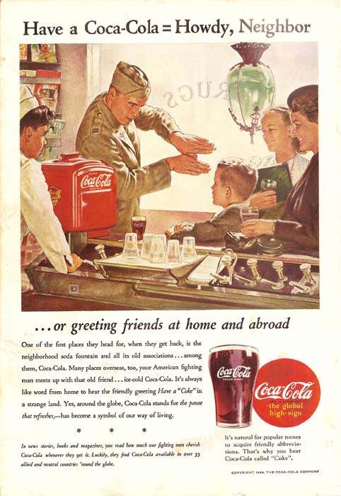 Coca Cola WWII Military Ads - EPHEMERA, PHOTOGRAPHS & MILITARY ARTWORK ...