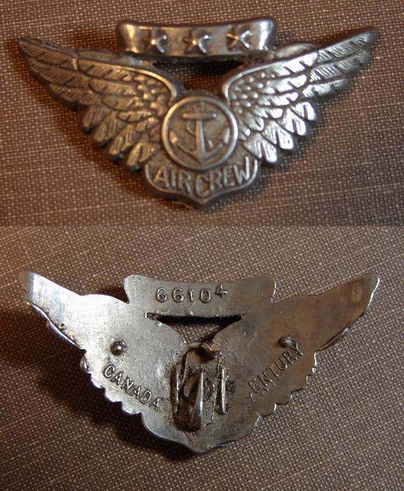 Unusual Naval combat aircrew badge - Canada Return - WING BADGES - U.S ...