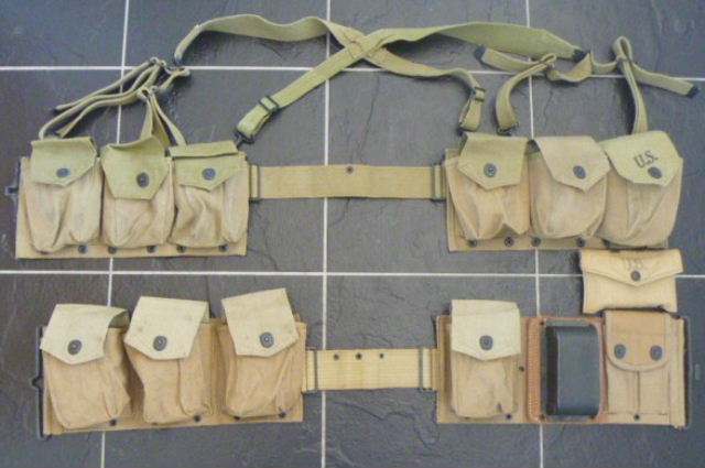 A pair of BAR belts.WW1 / WW2. - FIELD & PERSONAL GEAR SECTION