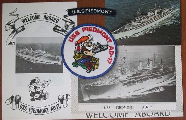 us navy patch uss piedmont ad-17 vietnam war disney dwarf doc