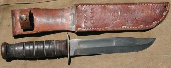 Usmc Ka-bar . 6th Div. 'china Marine' - Edged Weapons - U.s 