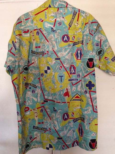 Found RARE 442nd RCT Souvenir Hawaiian Shirt - MISC MILITARIA - U.S ...