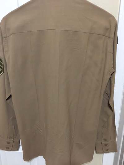 Korean War khaki shirt, theater made insignia - UNIFORMS - U.S ...