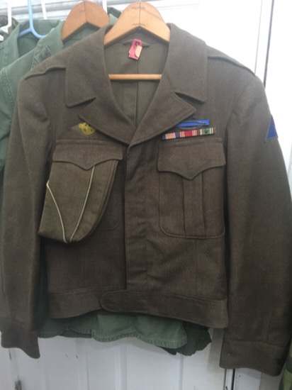 WWII 20th Armored Division Ike Jacket and Garrison Cap - UNIFORMS - U.S ...