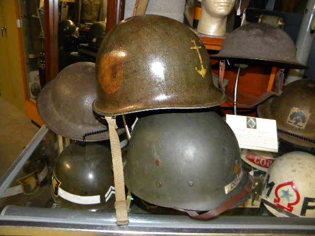 WWII US Navy Helmet with Mystery Markings? Yellow anchor & Circles ...