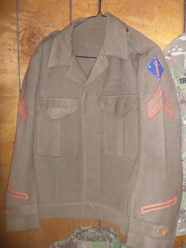 Australian made uniform of William H. Barry Jr. USMC Cape Gloucester SS ...