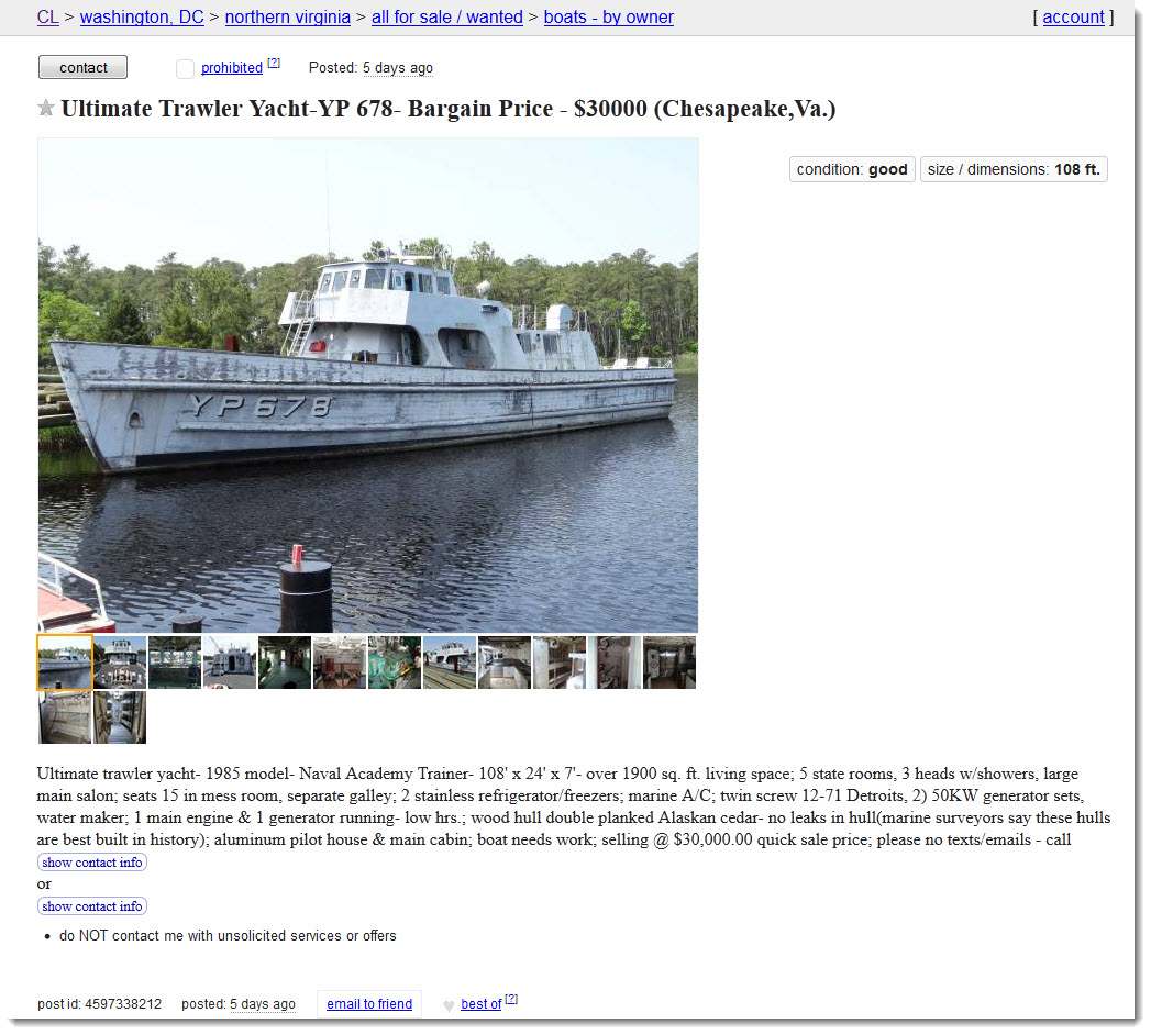 Just in case you wanted your own Navy ship... - MILITARY SHIPS AND VESSELS  - U.S. Militaria Forum