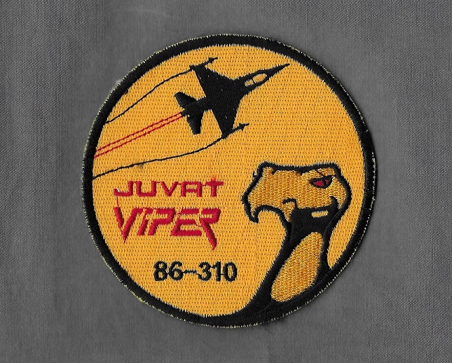 80th TFS Juvat Viper F-16 Pilot's Patch 86-310 - AIR FORCE (USAAF IS ...