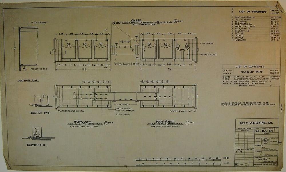 M1937 BAR belt with 12 new magazines (MIS1433)