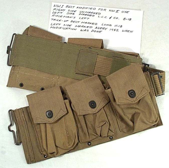 Clements Militaria  U.S. M1937 BAR Cartridge Belt Boyt 1942