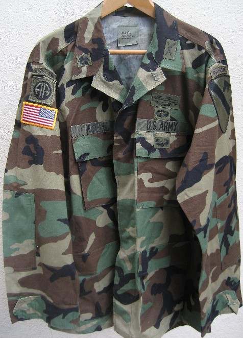 Woodland BDU Coat, 1st Cavalry Div./82nd Airborne - CAMOUFLAGE UNIFORMS ...