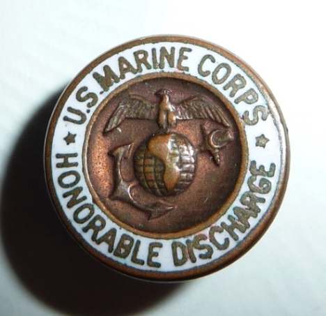 USMC Honorable Discharge Buttons - LAPEL BUTTONS (DISCHARGE ...