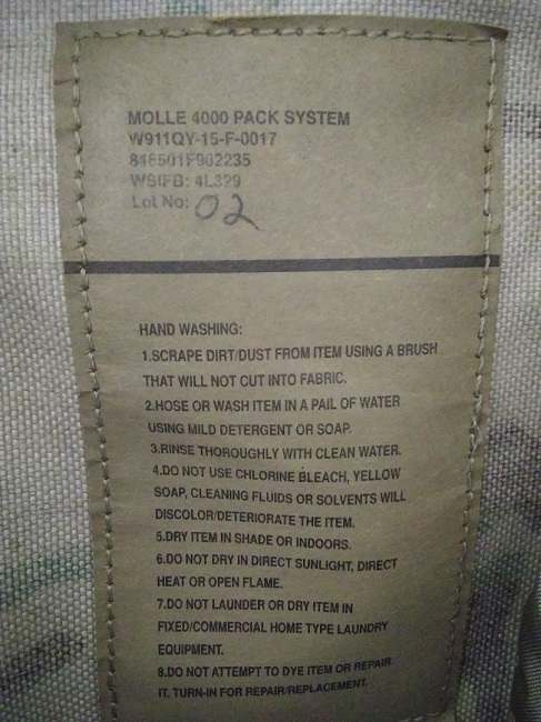 New airborne MOLLE 4000 rucksack - FIELD & PERSONAL GEAR SECTION - U.S ...