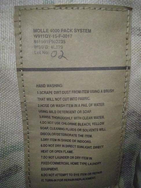 molle 4000 airborne ruckensacark