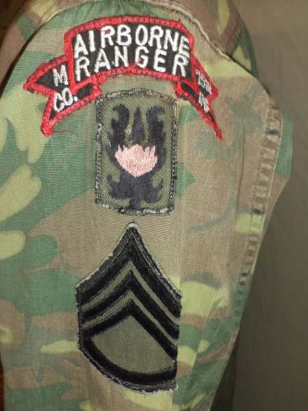 199th LIB - Co. M/75th Airborne Ranger ERDL Uniform - UNIFORMS - U.S ...