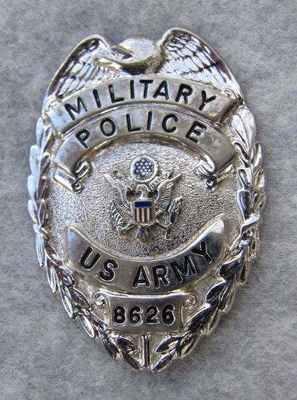 Military Police Bundle, Army Foot Locker (Doehler 1949) Dog Tags, MP Badges  +