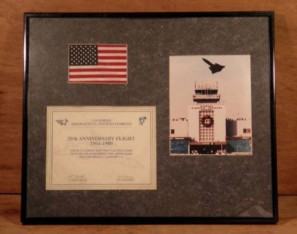 SR71 Flag Flown 25th Anniversary Flight Skunk Works Photo