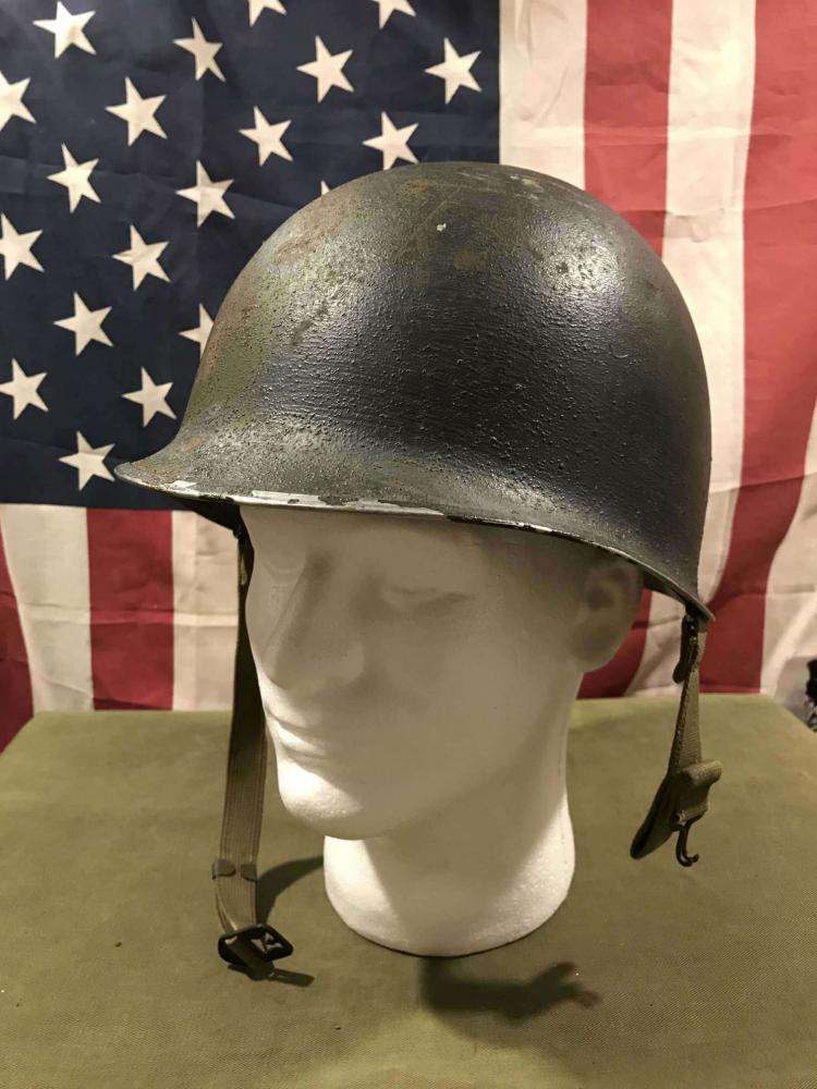 Navy M1 helmet (D-Day, Philipines, Okinawa vet) - NAVY & COAST GUARD ...