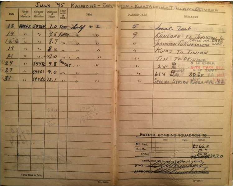 WWII NAVAL AVIATOR FLIGHT LOGBOOKS - Page 4 - EPHEMERA, PHOTOGRAPHS ...