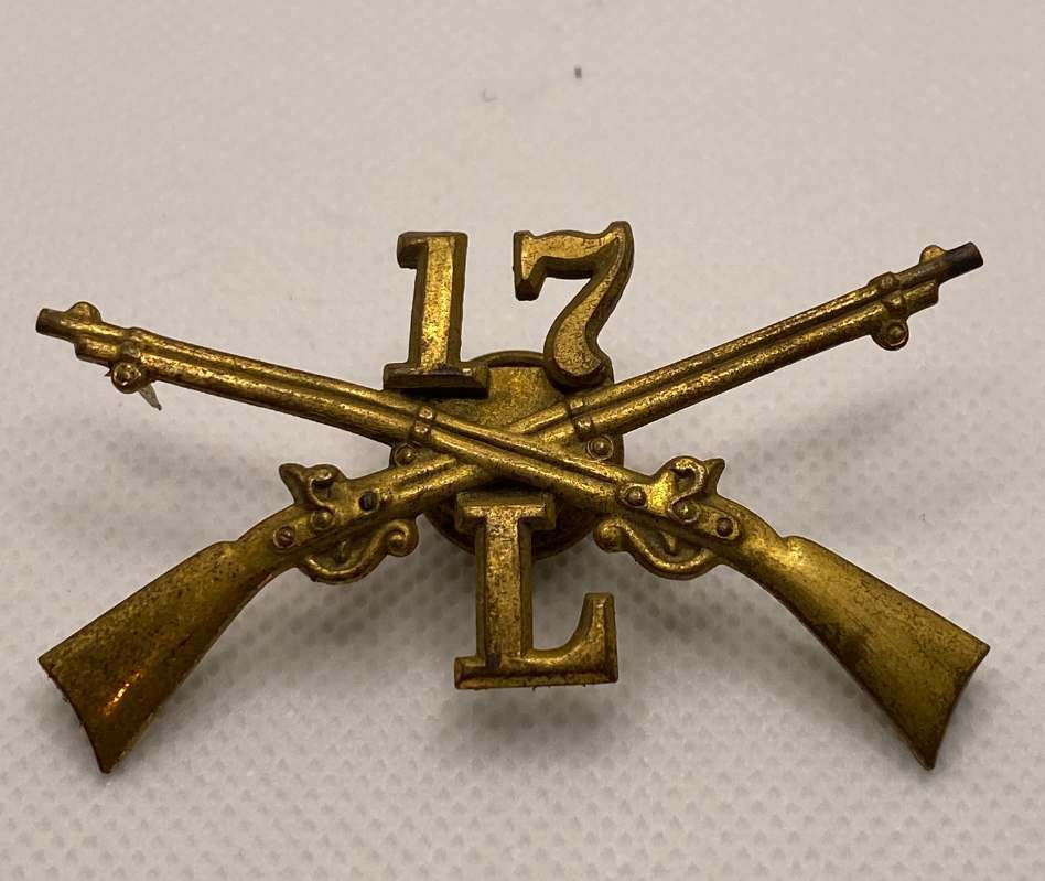 17th Infantry Regiment Insignia (Post Indian War / Pre WWI) - (1898 ...