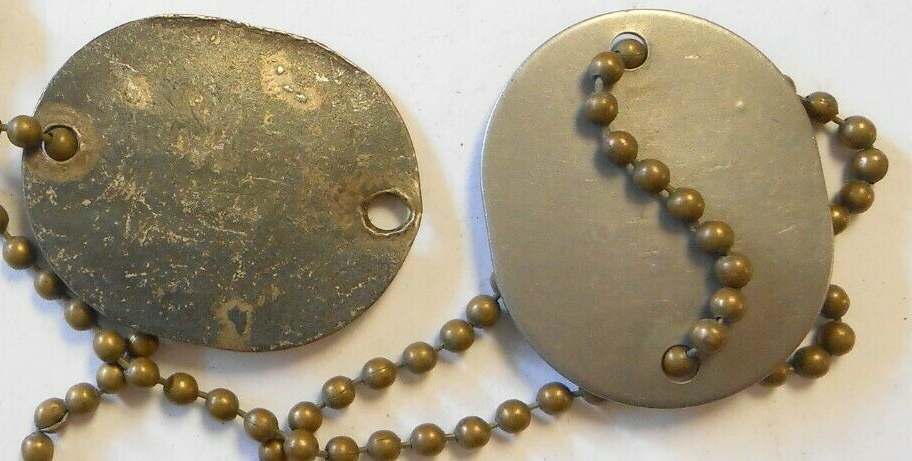 WW 2 USCGR brass (?) dog tag - IDENTITY ITEMS (DOG TAGS, BRACELETS, ETC ...