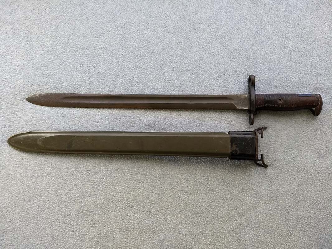 Paint on M1905 WT 1942 bayonet and scabbard - EDGED WEAPONS - U.S ...