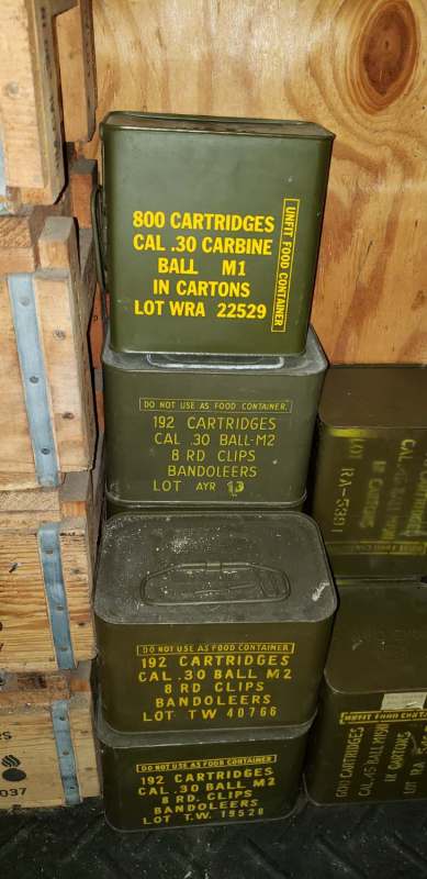 Huge stockpile of military ammo - FIREARMS - U.S. Militaria Forum