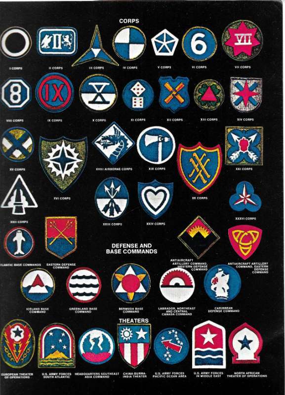 Army Patches From the James Jones WWII Art Book of 1975. - ARMY AND ...