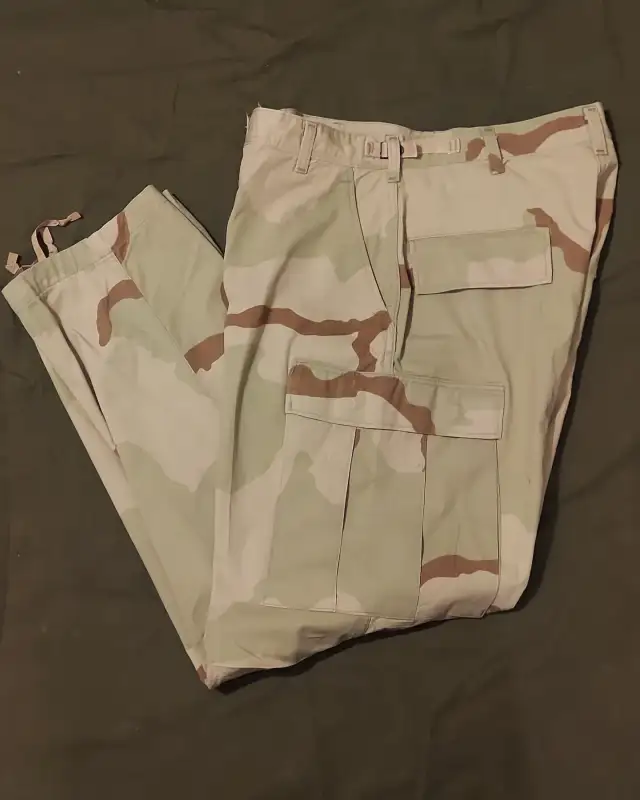 USGI MILITARY ISSUE 3 COLOR DESERT CAMO BDU DCU TROUSERS PANTS TWILL NEW